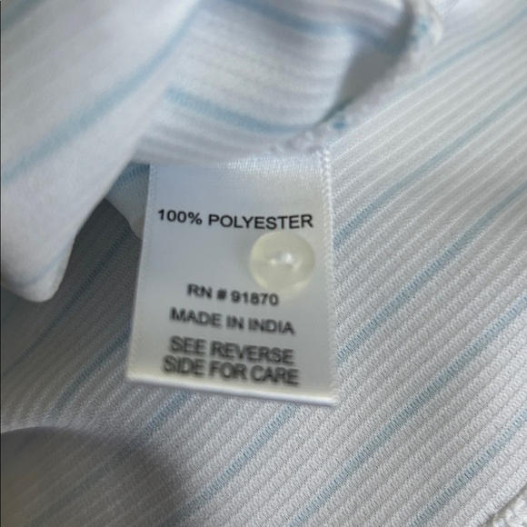 Tournament Collection Striped Sleeveless Polo sleeveless shirt size large white - Picture 6 of 7